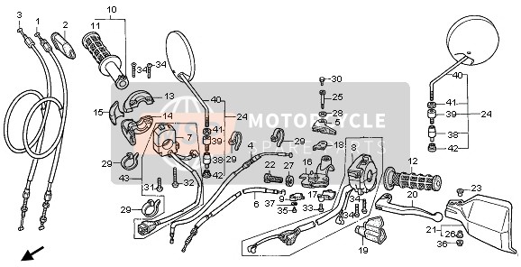 Honda NX650 1995 SCHALTHEBEL & KABEL für ein 1995 Honda NX650