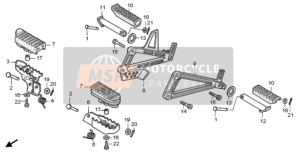 50710KE8000, Rubber, Pillion Step, Honda, 4