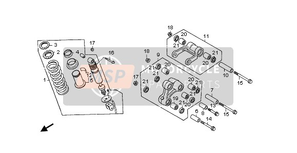 Honda NX650 1999 Cojín trasero para un 1999 Honda NX650