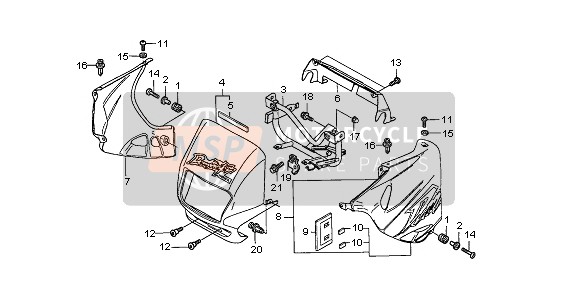 61320MANG00ZD, Cowl Set, Upper (Wl) *TYPE1 * (TYPE1 ), Honda, 0