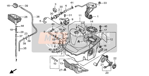 Honda ST1100A 1999 Serbatoio di carburante per un 1999 Honda ST1100A