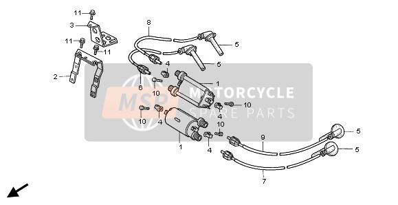 Honda ST1100A 1999 IGNITION COIL for a 1999 Honda ST1100A