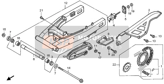 Honda NX650 1995 SWINGARM for a 1995 Honda NX650