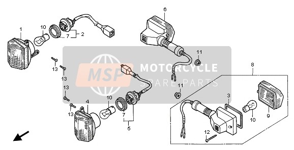 33455MN4602, Socket Comp., L. Fr. Winker, Honda, 0