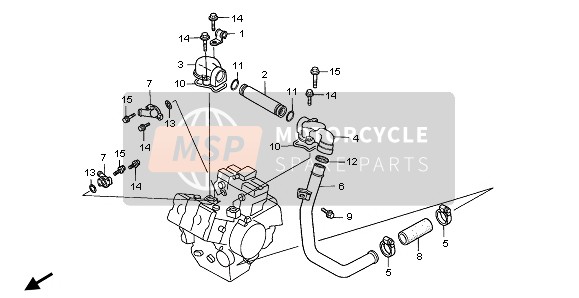 Honda VF750C 1999 Bomba de agua para un 1999 Honda VF750C