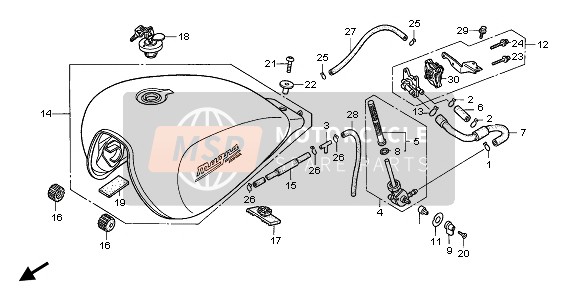 938920402010, SCREW-WASHER, 4X20, Honda, 0