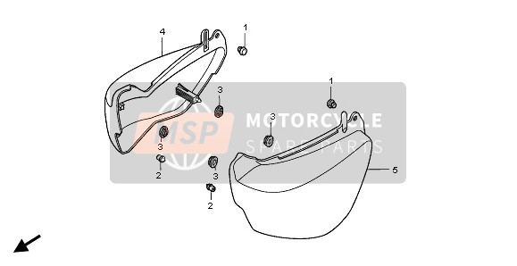 Honda VF750C 1999 Cubierta lateral para un 1999 Honda VF750C