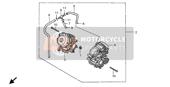 Honda VT750C2 1999 Carburateur (Assemblage ) voor een 1999 Honda VT750C2