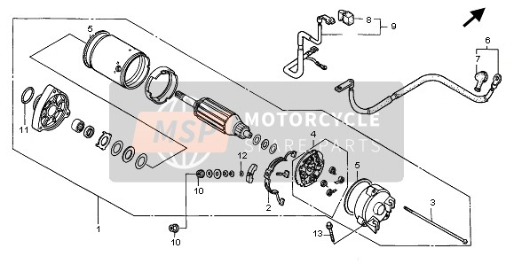 Honda VT1100C3 1999 Startend Motor voor een 1999 Honda VT1100C3