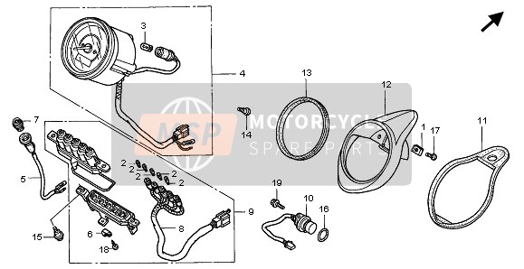 Honda VT1100C3 1999 METER (KMH) for a 1999 Honda VT1100C3