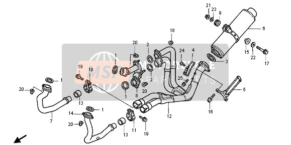 Honda RVF400R 1995 Silencieux d'échappement pour un 1995 Honda RVF400R