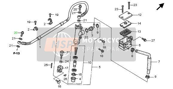 REAR BRAKE MASTER CYLINDER