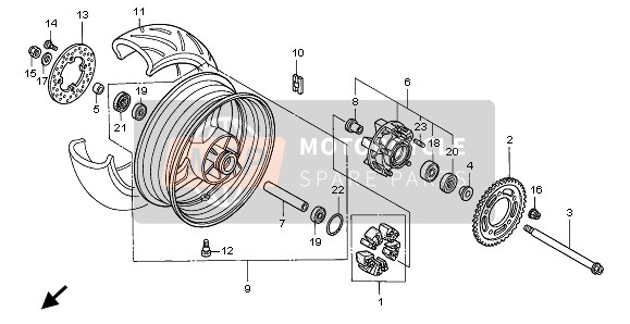 Roue arrière