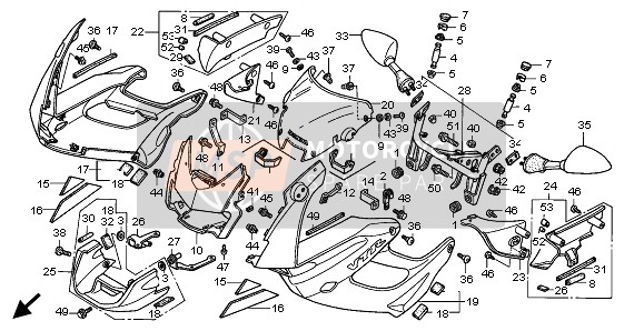 64240MBBD00ZA, Cowl Set, L. Fr. (Wl) *TYPE7 *(TYPE7), Honda, 0