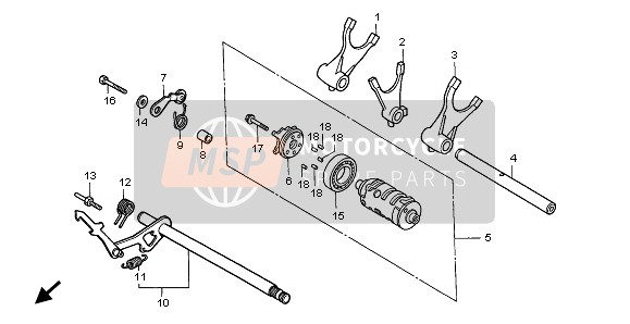 Honda XL600V 1999 IngranaggioShift Drum per un 1999 Honda XL600V