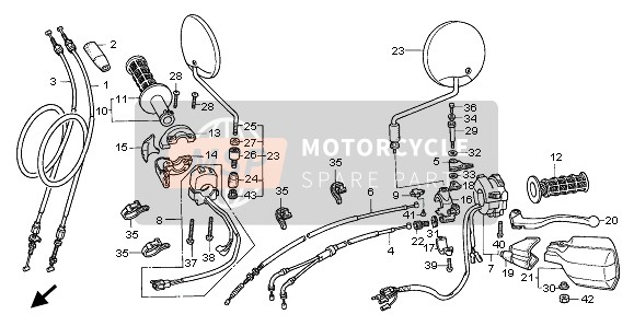 Honda XL600V 1999 Cambiar & Cable para un 1999 Honda XL600V