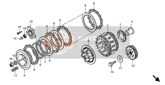 Honda XRV750 1999 CLUTCH for a 1999 Honda XRV750