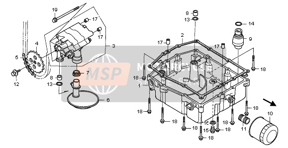 Honda RVF750R 1995 ÖLPUMPE für ein 1995 Honda RVF750R