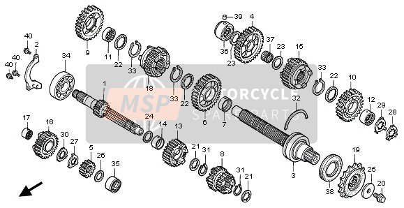 Honda RVF750R 1995 TRANSMISSION for a 1995 Honda RVF750R