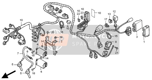 Honda CB500S 2000 WIRE HARNESS for a 2000 Honda CB500S