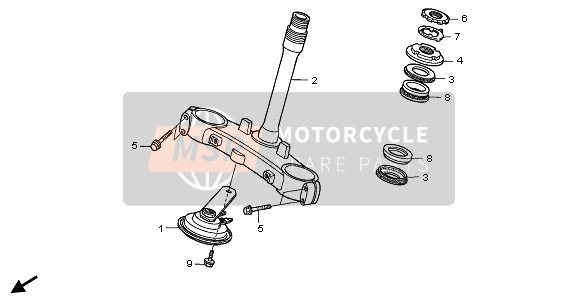 Honda RVF750R 1995 STEERING STEM for a 1995 Honda RVF750R