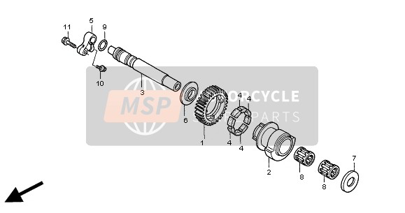 91016MAT003, Bearing C, Needle, 18X27X26.8 (White), Honda, 2