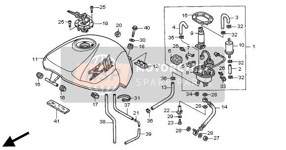 90105MBG000, SCREW-WASHER, Lock, 4X8, Honda, 1