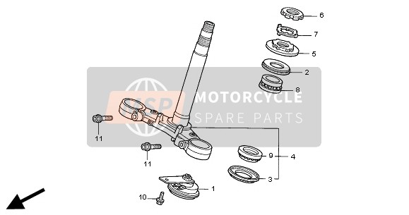 Honda CBR600F 2000 Tige de direction pour un 2000 Honda CBR600F