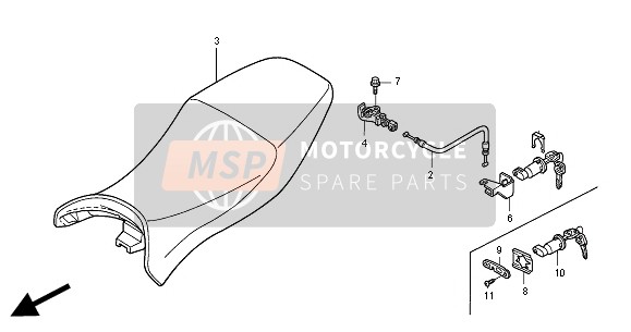 Honda CBR1100XX 2000 Asiento para un 2000 Honda CBR1100XX