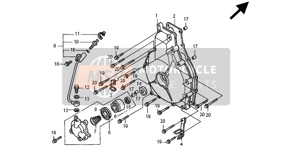 Honda GL1500C 2000 KUPPLUNGSABDECKUNG für ein 2000 Honda GL1500C