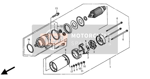 Honda GL1500C 2000 Départ Moteur pour un 2000 Honda GL1500C