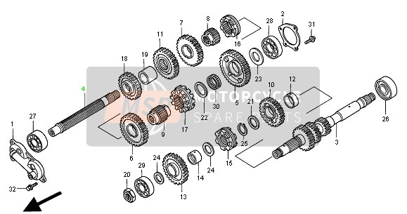 Honda GL1500C 2000 TRANSMISSION  for a 2000 Honda GL1500C