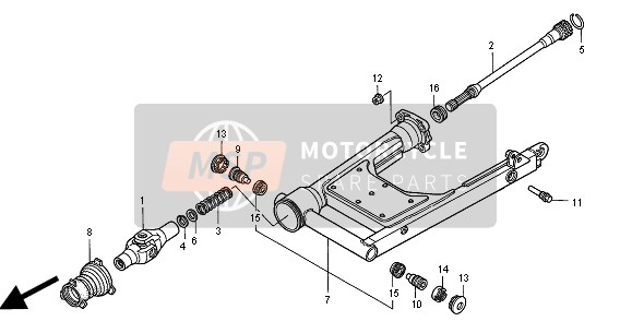 Honda GL1500C 2000 Bras oscillant pour un 2000 Honda GL1500C