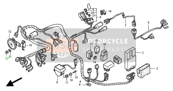 32100MZ0G40, Harness, Wire, Honda, 1