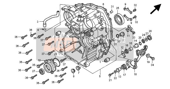 Honda GL1500SE 2000 Case posteriore per un 2000 Honda GL1500SE