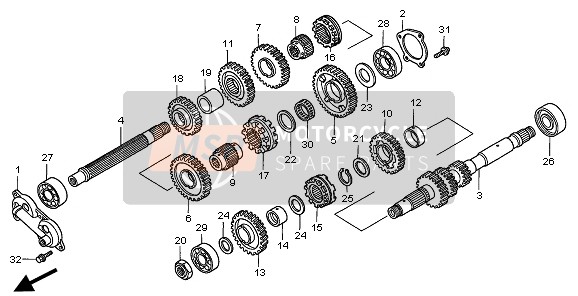 Honda GL1500SE 2000 TRANSMISSION for a 2000 Honda GL1500SE