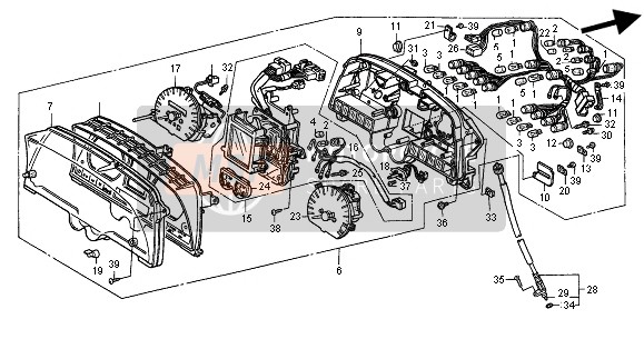 37205MAMT01, Compteur De Vitesse Comp., Honda, 0