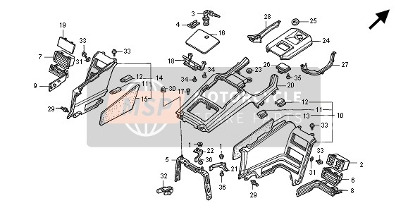 83220MAMT10ZA, Schutzvorrichtung, L. (Wl, Honda, 0