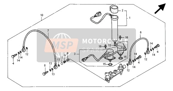 Honda GL1500SE 2000 Distribuidor de aire para un 2000 Honda GL1500SE