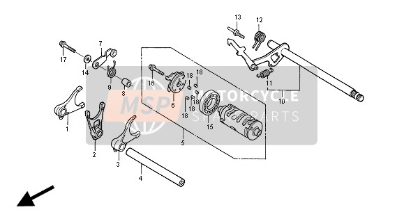 Honda NT650V 2000 GEARSHIFT DRUM  for a 2000 Honda NT650V