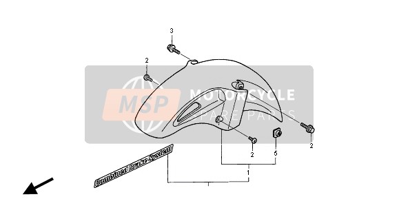 Honda NT650V 2000 FRONT FENDER for a 2000 Honda NT650V