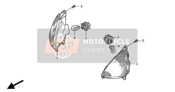 Honda NT650V 2000 Indicatore per un 2000 Honda NT650V