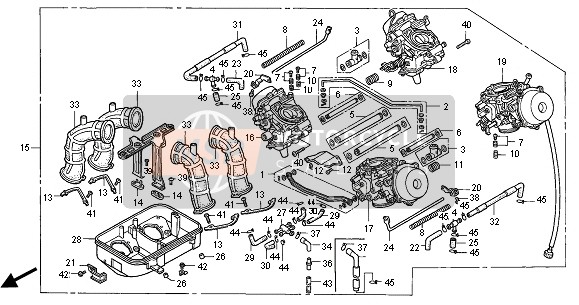 Honda ST1100A 2000 Carburateur (Assemblage ) voor een 2000 Honda ST1100A