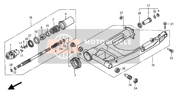 Honda ST1100A 2000 SWINGARM  for a 2000 Honda ST1100A