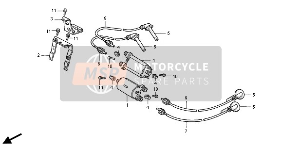 Honda ST1100A 2000 IGNITION COIL for a 2000 Honda ST1100A