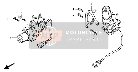 Honda ST1100A 2000 ABS Modulateur pour un 2000 Honda ST1100A