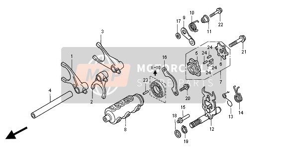 Honda ST1100 2000 EngranajeTambor de cambio para un 2000 Honda ST1100