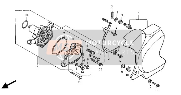 Honda VT750C2 2000 WATER PUMP  for a 2000 Honda VT750C2