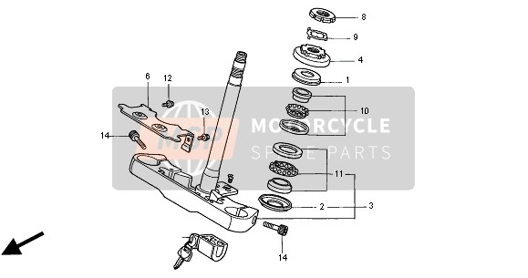 Honda VT750C2 2000 STEERING STEM  for a 2000 Honda VT750C2