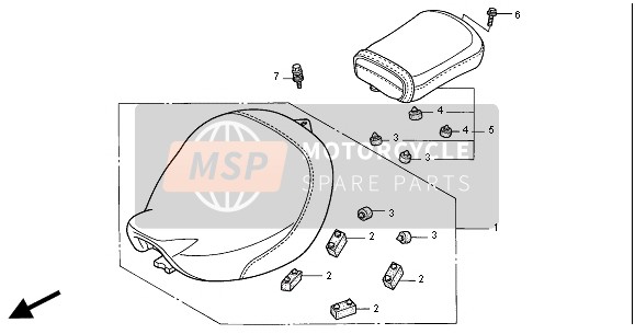 Honda VT750C2 2000 Asiento para un 2000 Honda VT750C2